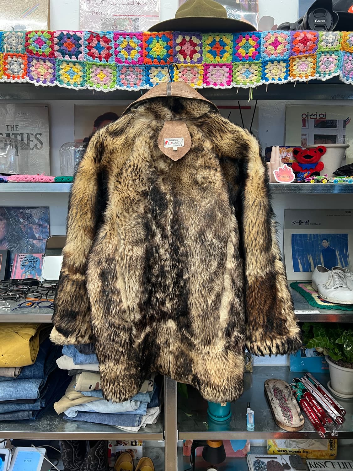 90s Real Lamb Fur Coat Rea Shearling Mix 상품이미지2