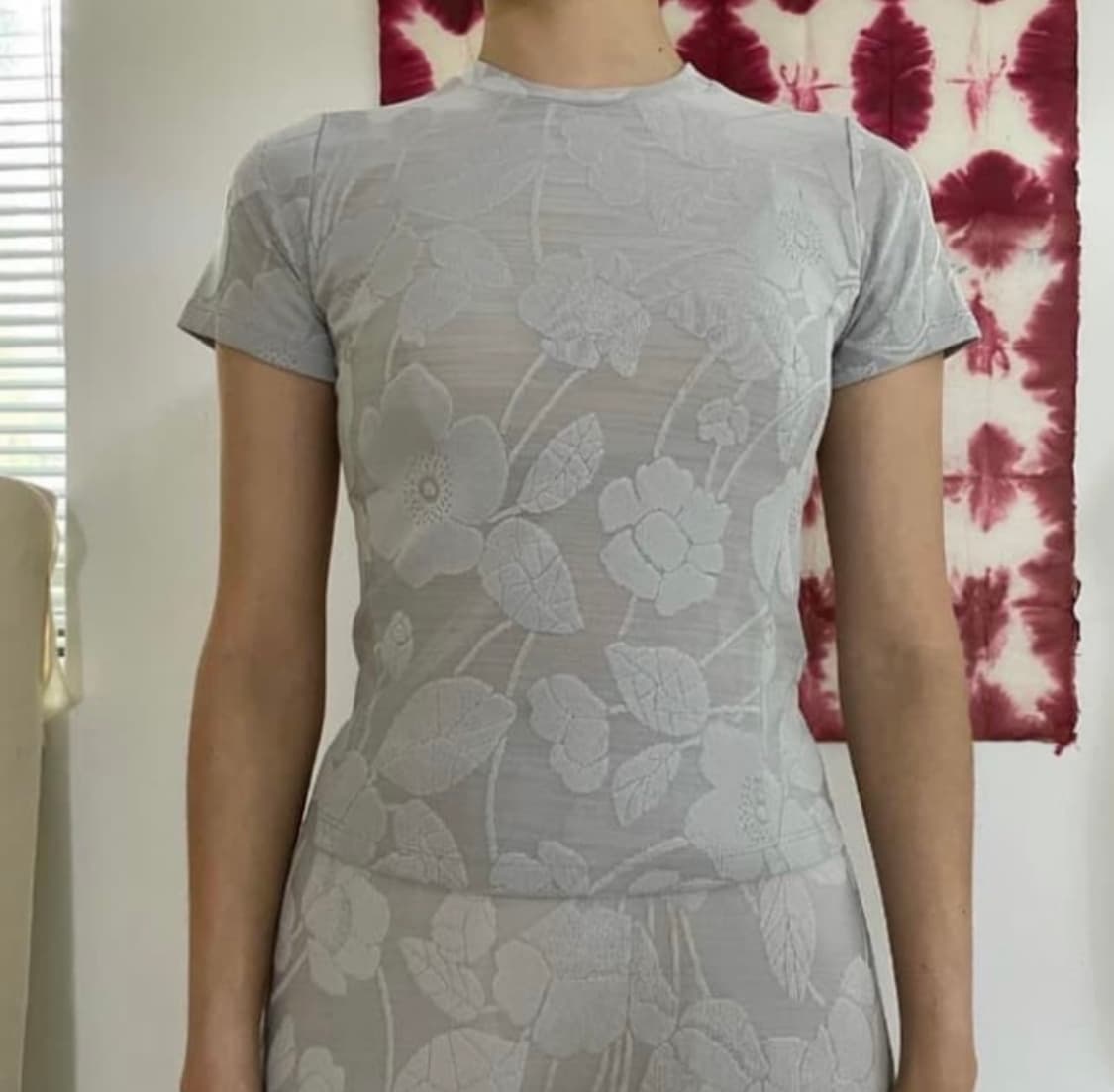 CAMELLIA JACQUARD JERSEY TOP 상품이미지1