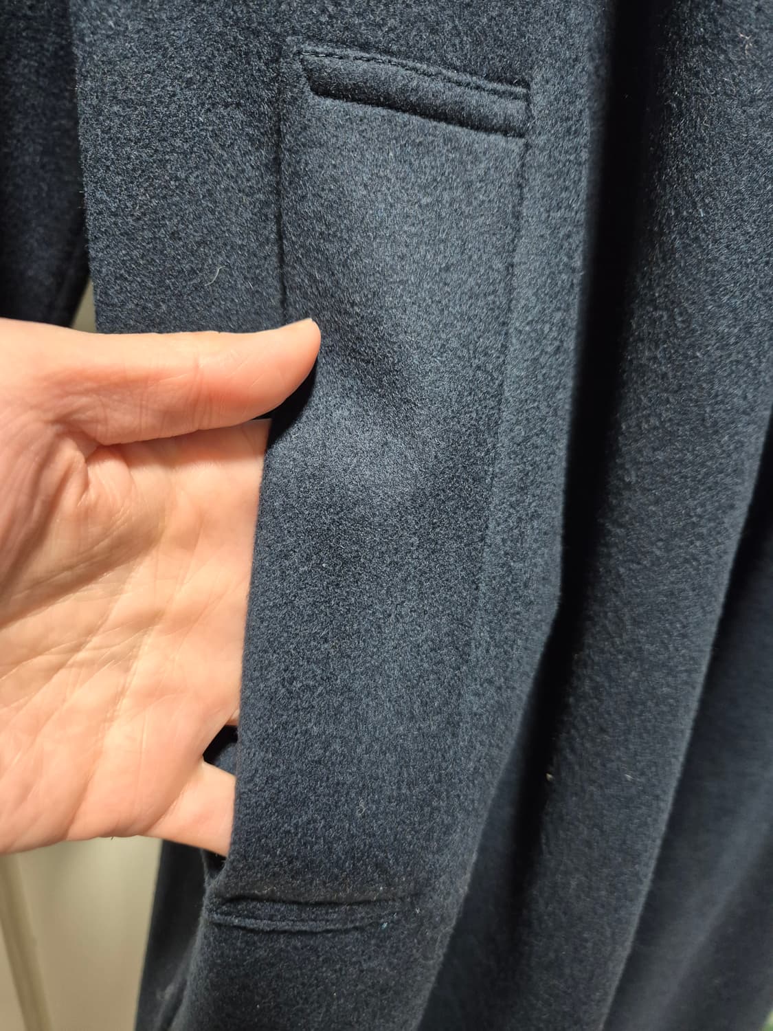 JPN빈티지.Pure Cashmere 퓨어 캐시미어 청록색 코트 상품이미지3