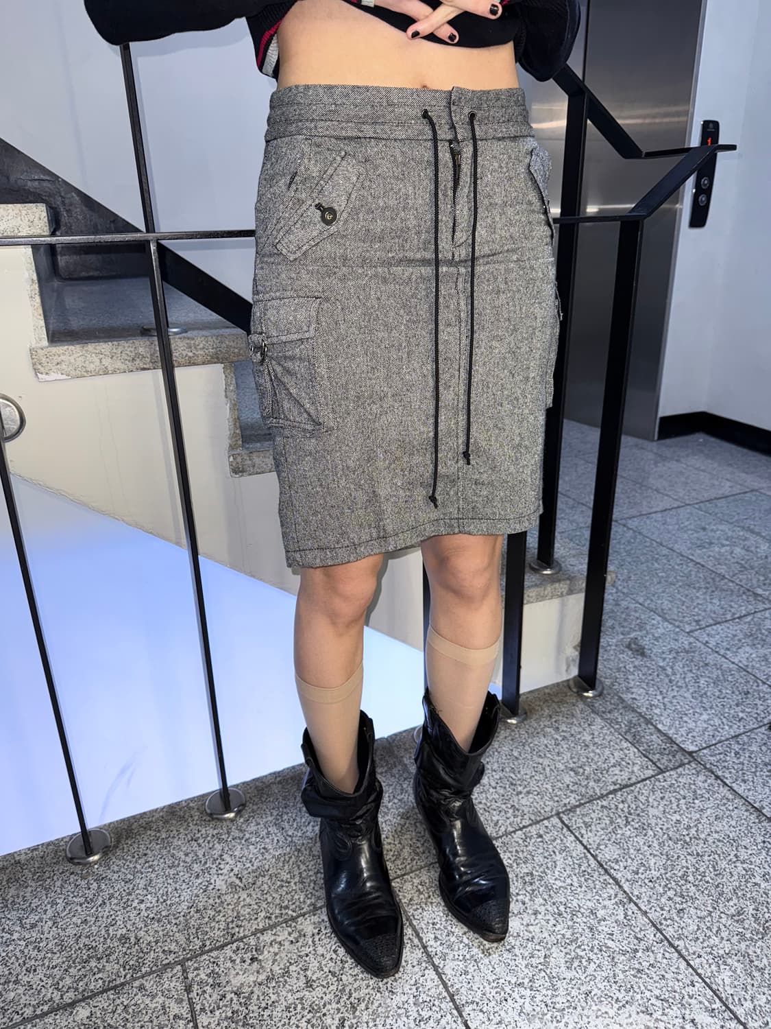 harringbone cargo skirt 상품이미지2