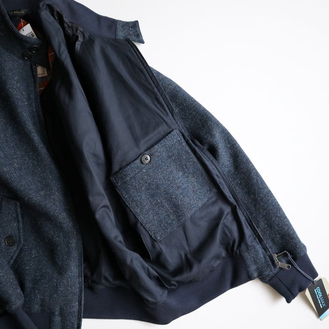 바라쿠타 버진울 트위드 G9해링턴자켓 어센틱핏 44 상품이미지10