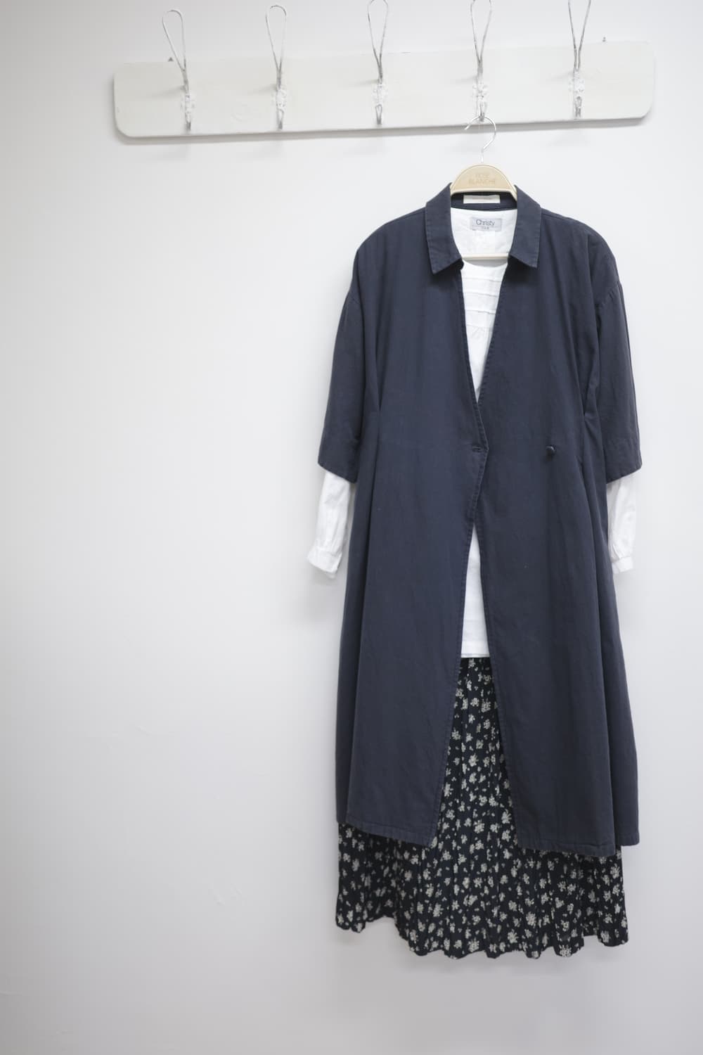 일본 빈티지 차콜  셔츠 원피스 상품이미지2