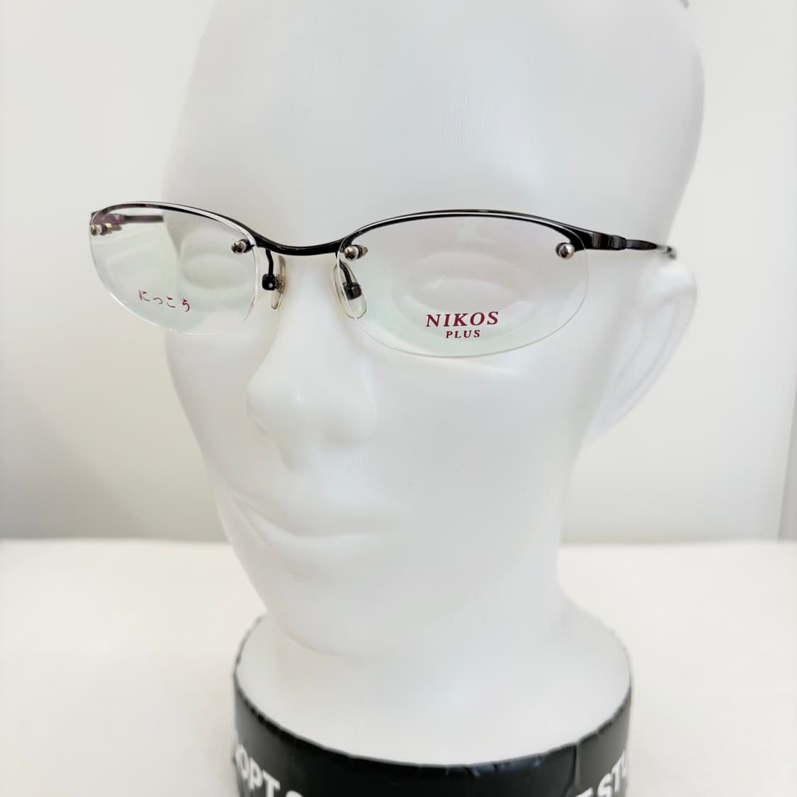 NIKOS 브라운 오벌 반무테 빈티지안경 상품이미지5