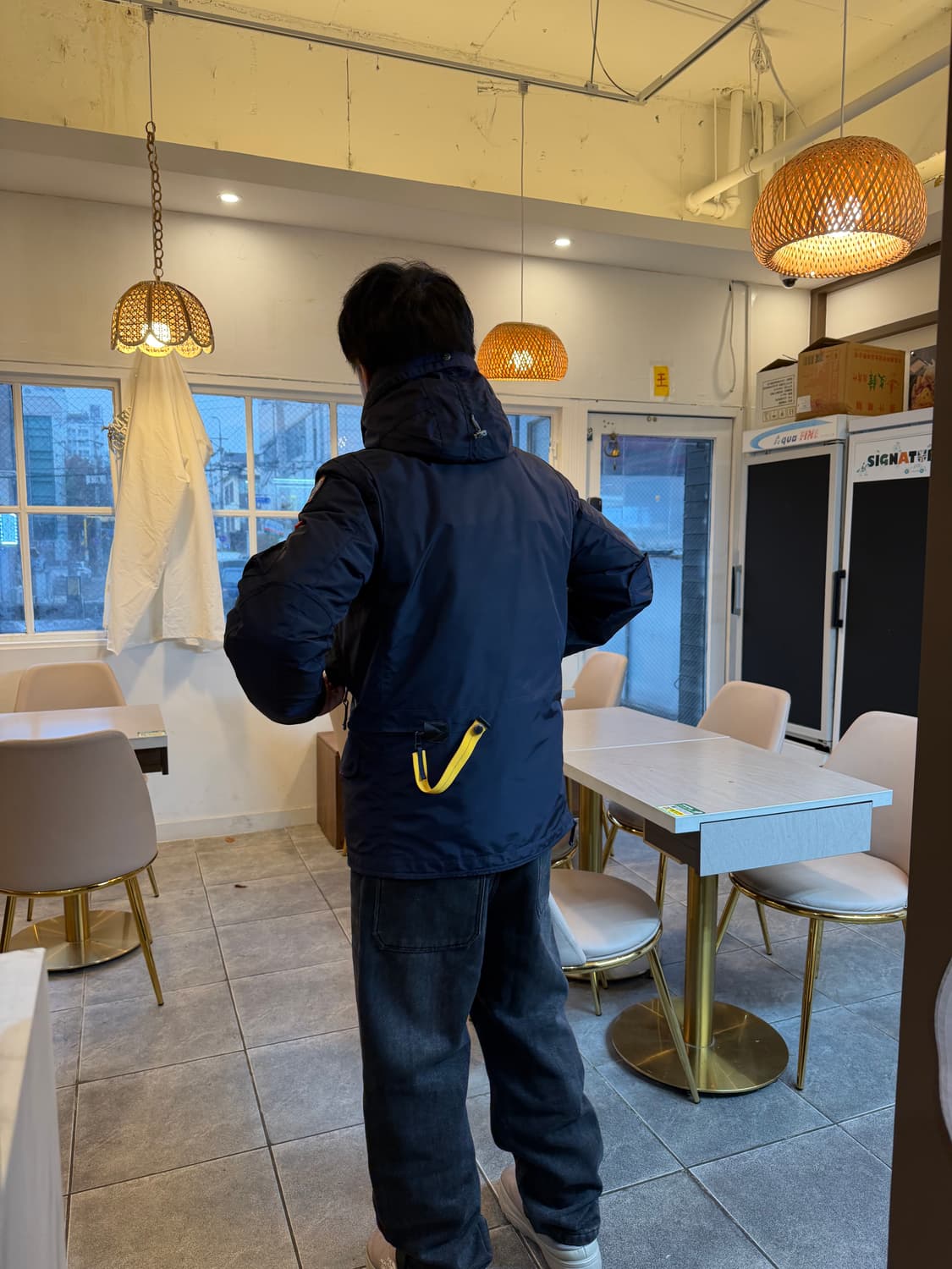 파라점퍼스 마스터피스 라이트핸드 패딩 네이비 S 상품이미지8