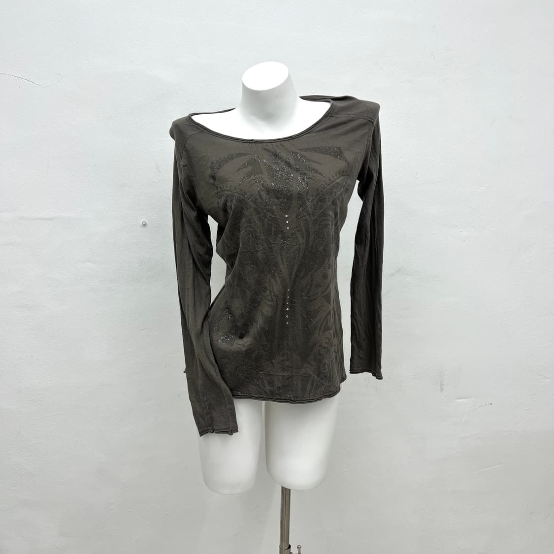 tribal printing shirring sleeve 상품이미지1