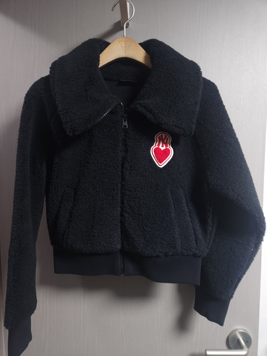 MLB 크롭하트 플리스 풀집업, M 상품이미지1