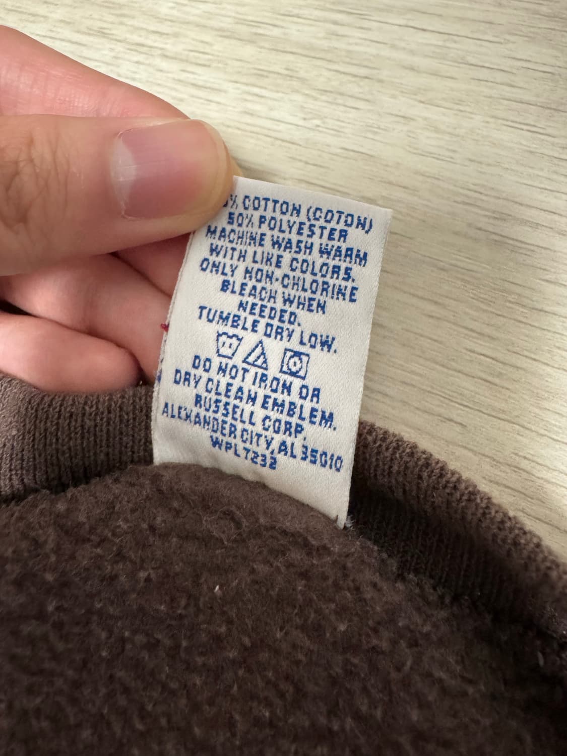 90s USA 러셀 스웻셔츠 초코 브라운 L 상품이미지3