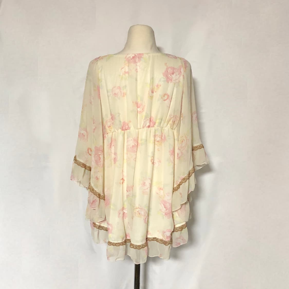 deary 꽃무늬 케이프 블라우스 상품이미지7