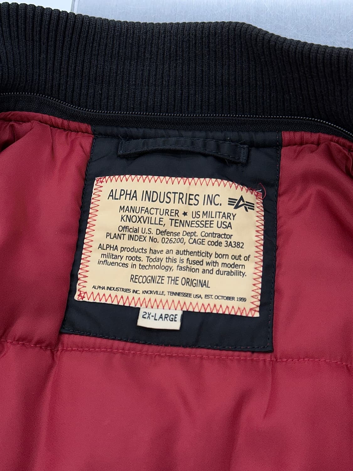 알파 인더스트리 블랙 벨크로 와펜 ma-1 자켓 상품이미지7