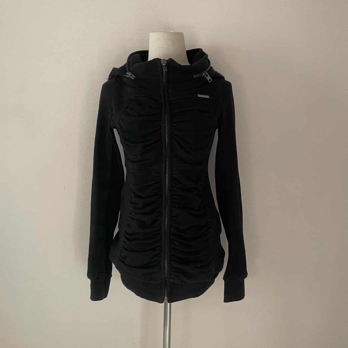 빈티지 후드집업 큐빅 후드집업 공겜여주 y2k 후드집업 셔링 후드집업 상품이미지1