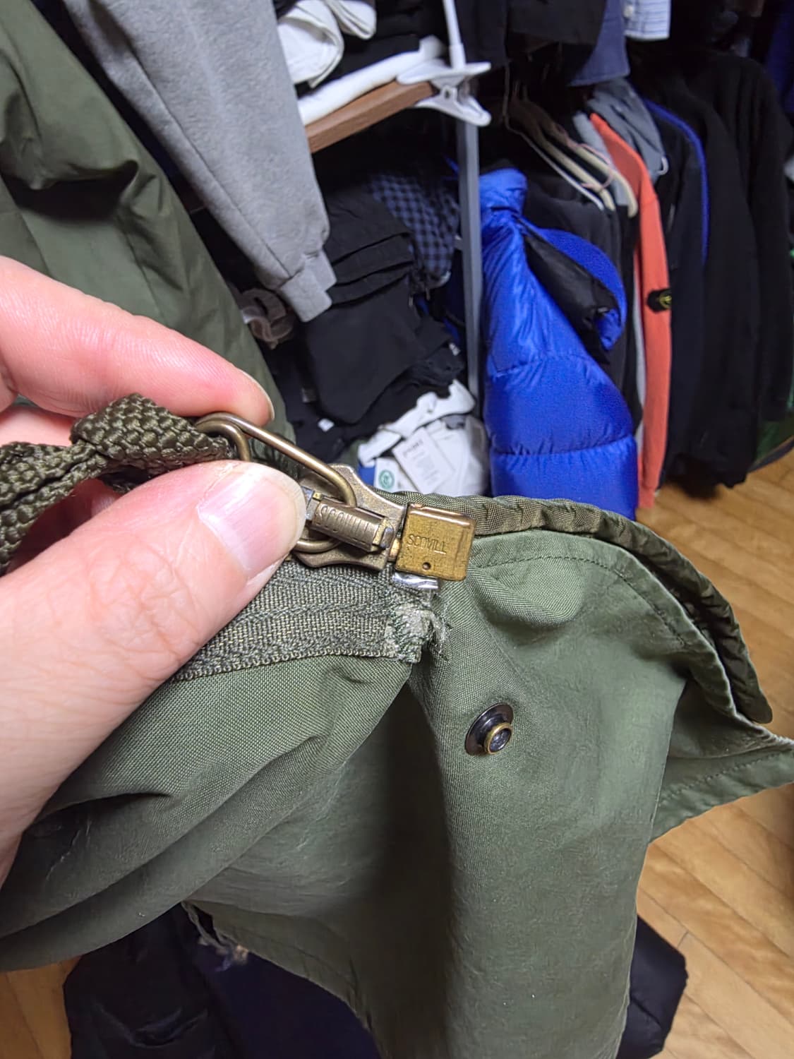 M65피쉬테일 개파카 오리지널 판매합니다. 상품이미지4