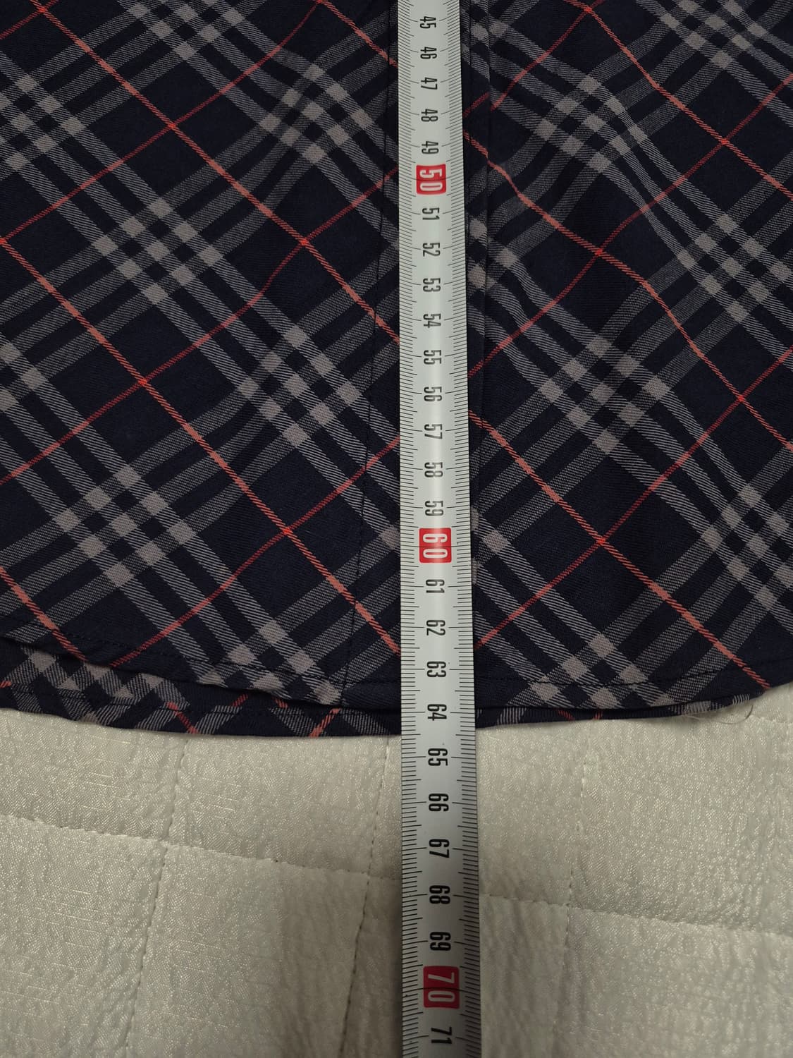 버버리 런던 네이비 노바 체크 코튼 셔츠 여성 95사이즈 상품이미지9