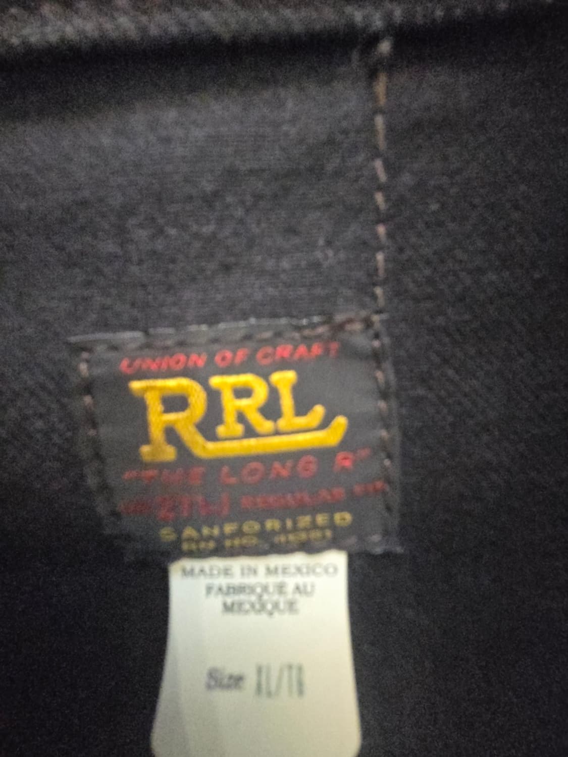 Rrl lot 271 XL 흑청 새상품 상품이미지2