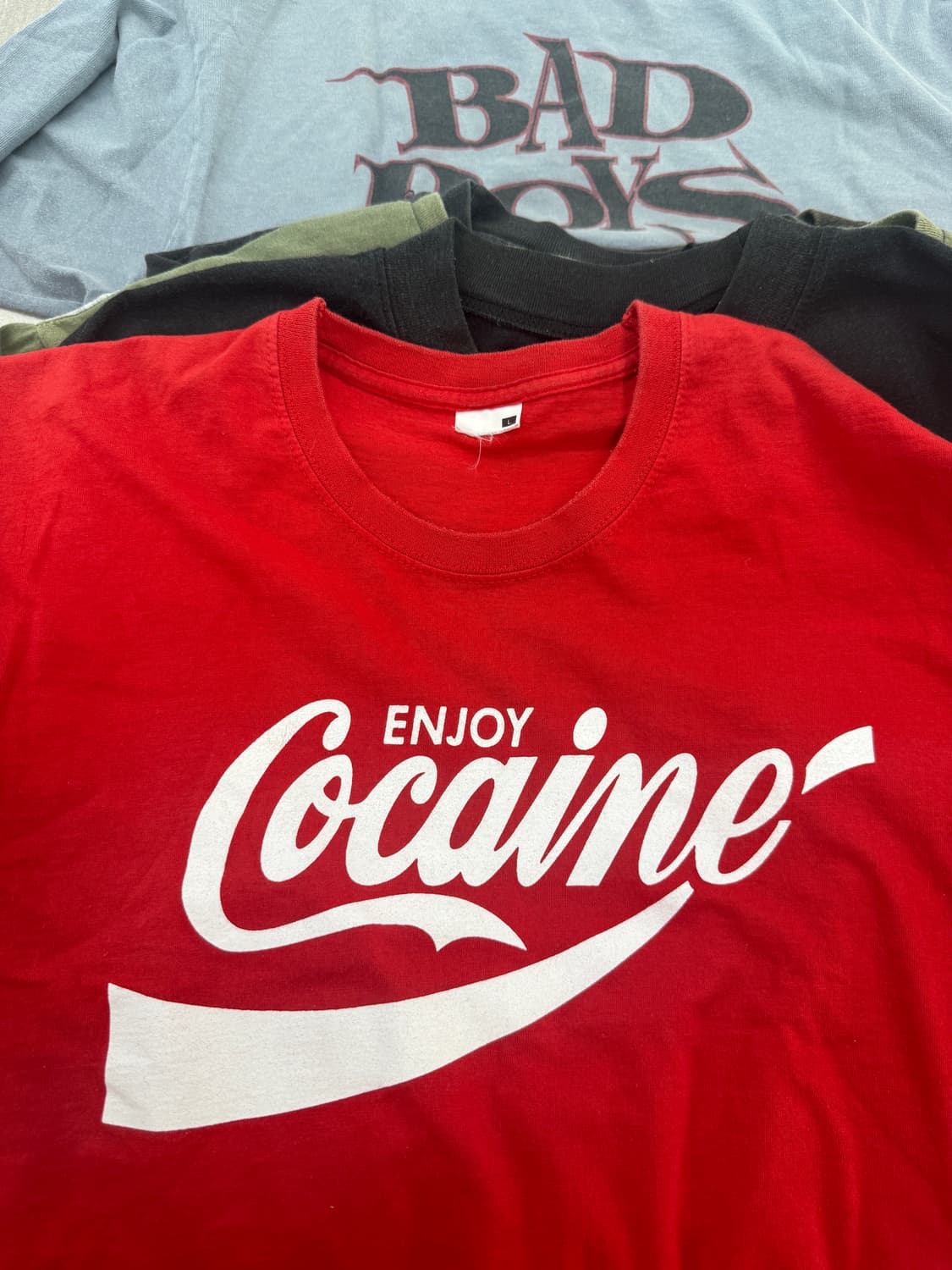 코카콜라 패러디 Enjoy Co*** 티셔츠 상품이미지2