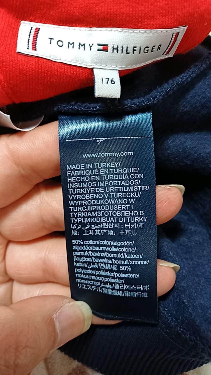 타미힐피거 기모맨투맨원피스 95 여성66 가슴49 기장88 상품이미지5