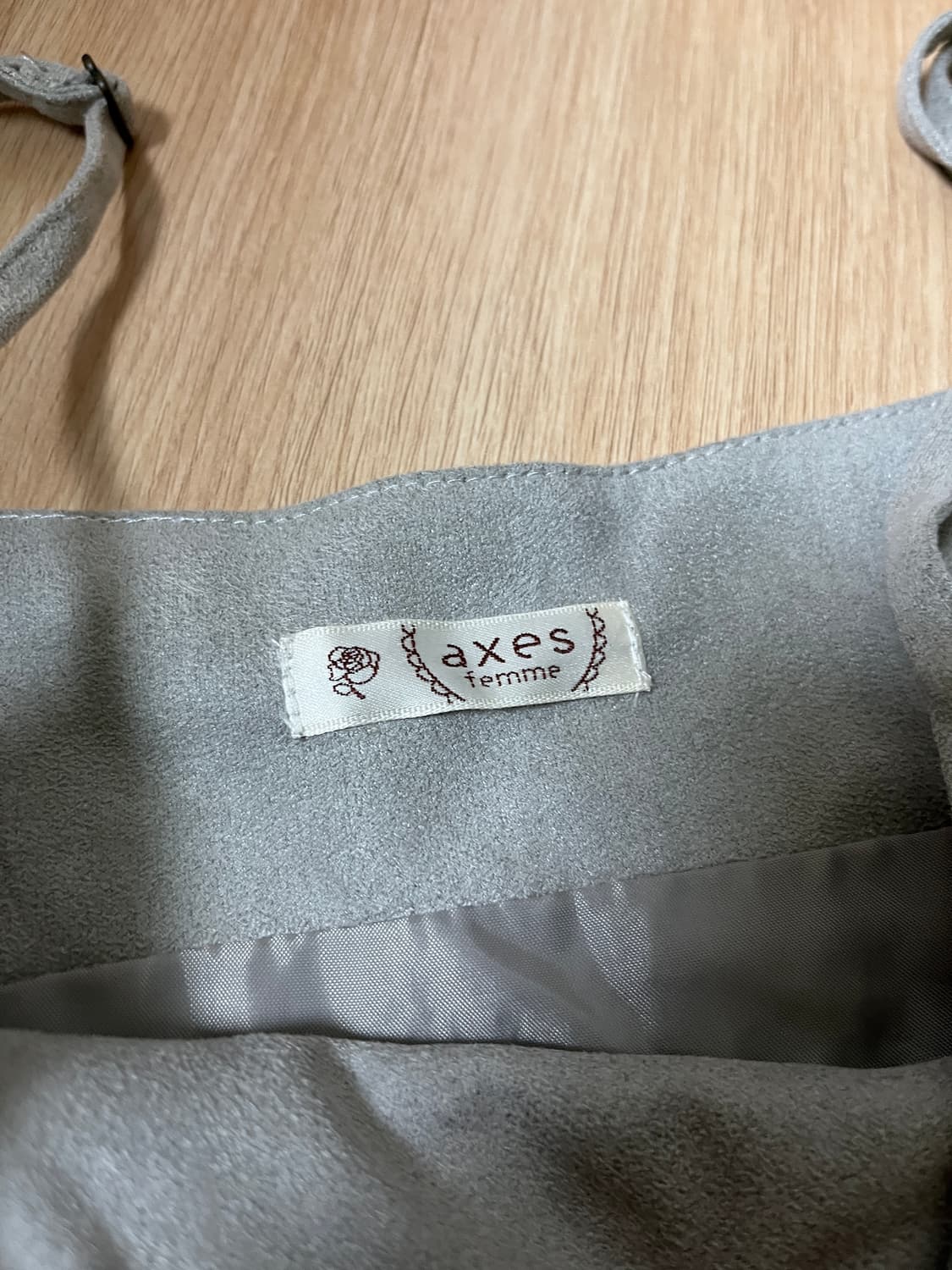 엑시즈팜 빈티지 무드브릿지 그레이 레이스 스웨이드 원피스 페어리 로걀 상품이미지6