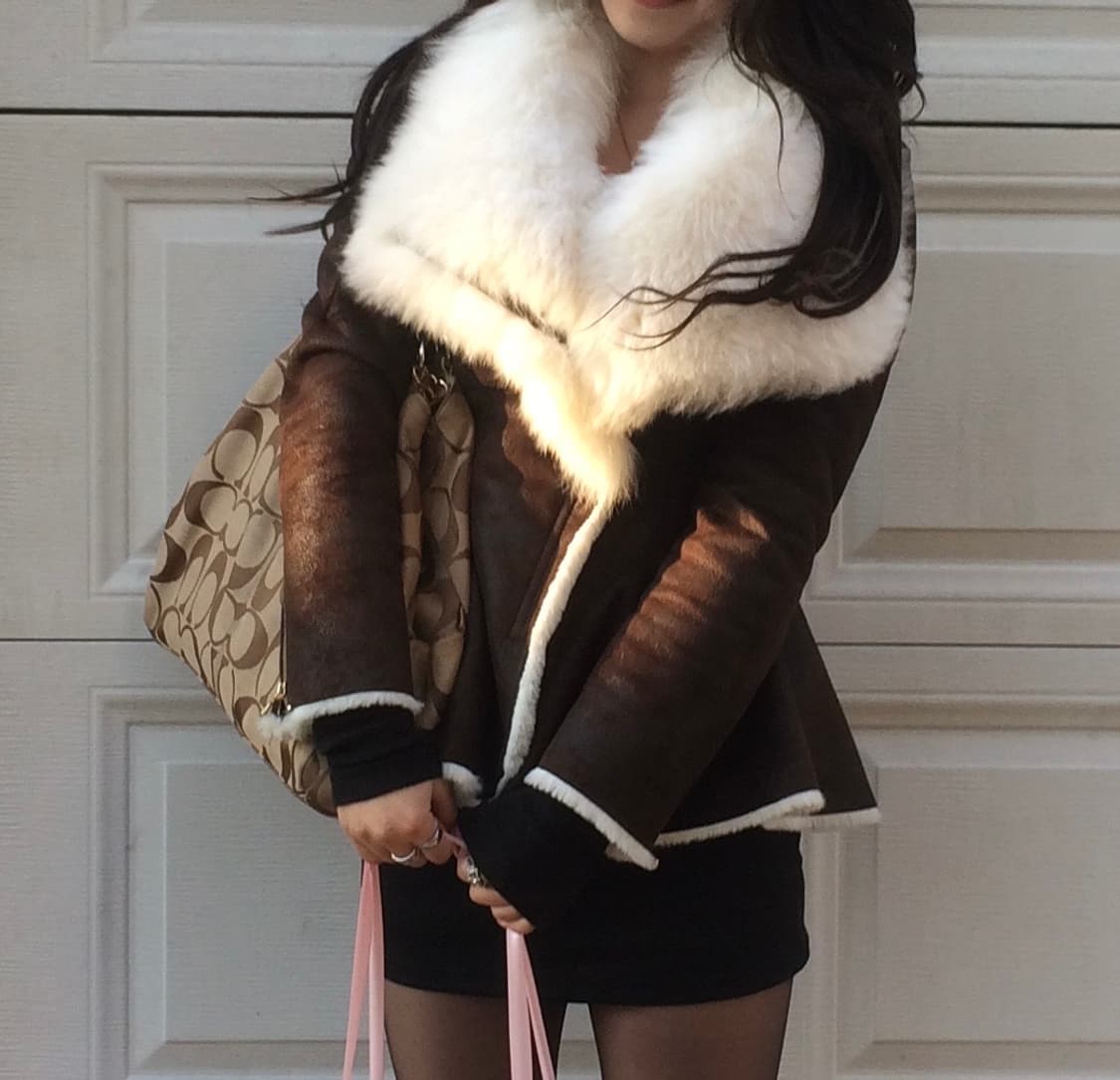 에고이스트 EGOIST 오네갸루 갸루 폭스퍼 금장 브라운 자켓 66 상품이미지1