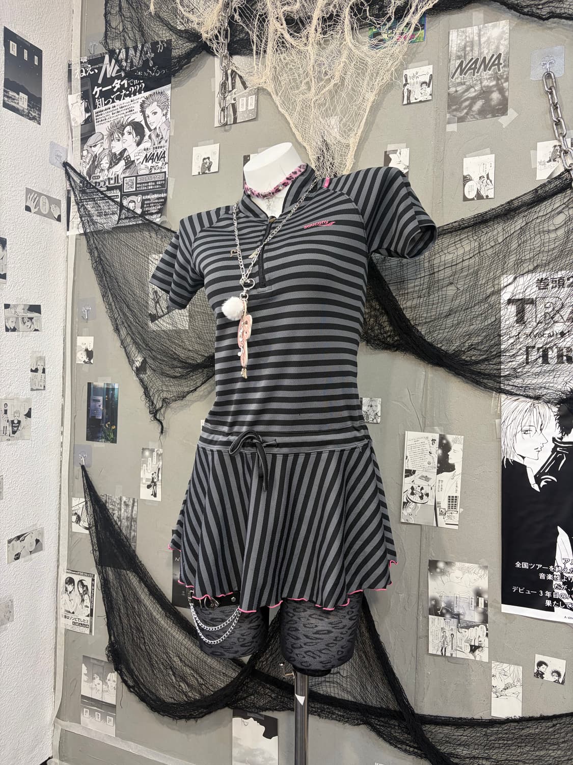 00‘s Onegyaru Stripe mini one-piece 상품이미지6