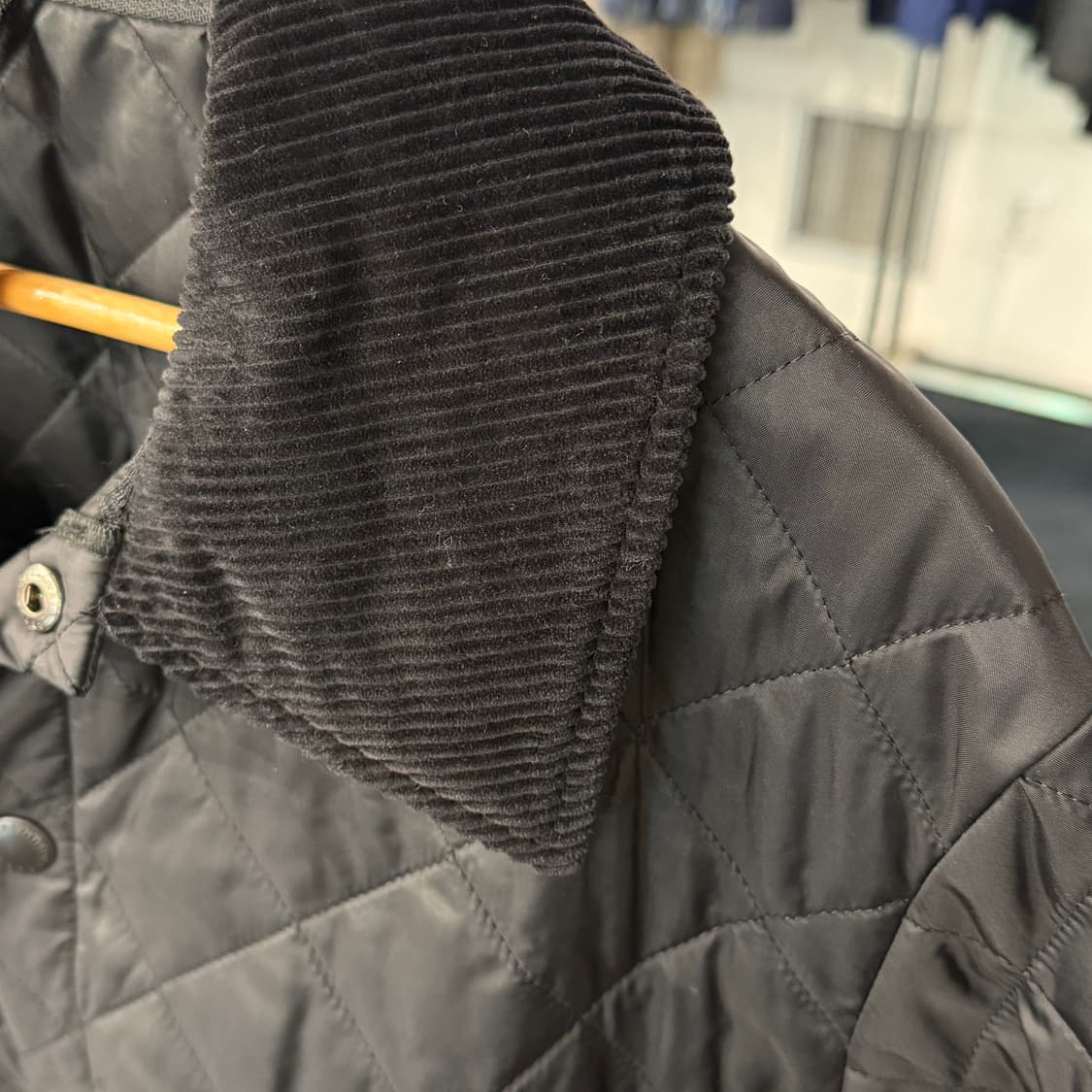 [M] 바버 퀄팅자켓 블랙 상품이미지3