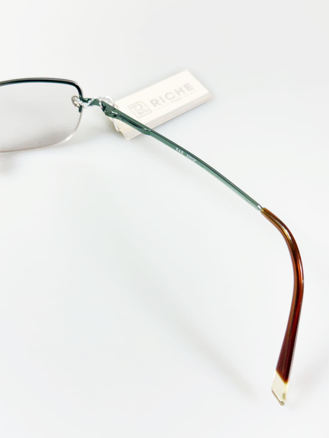 RICHE PARIS 반무테 스퀘어 메탈 빈티지 안경 상품이미지6