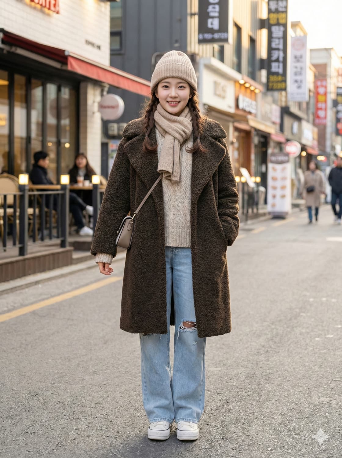 지오송지오(ZIO SONGZIO) 다크브라운 덤블 테디베어 코트 상품이미지1