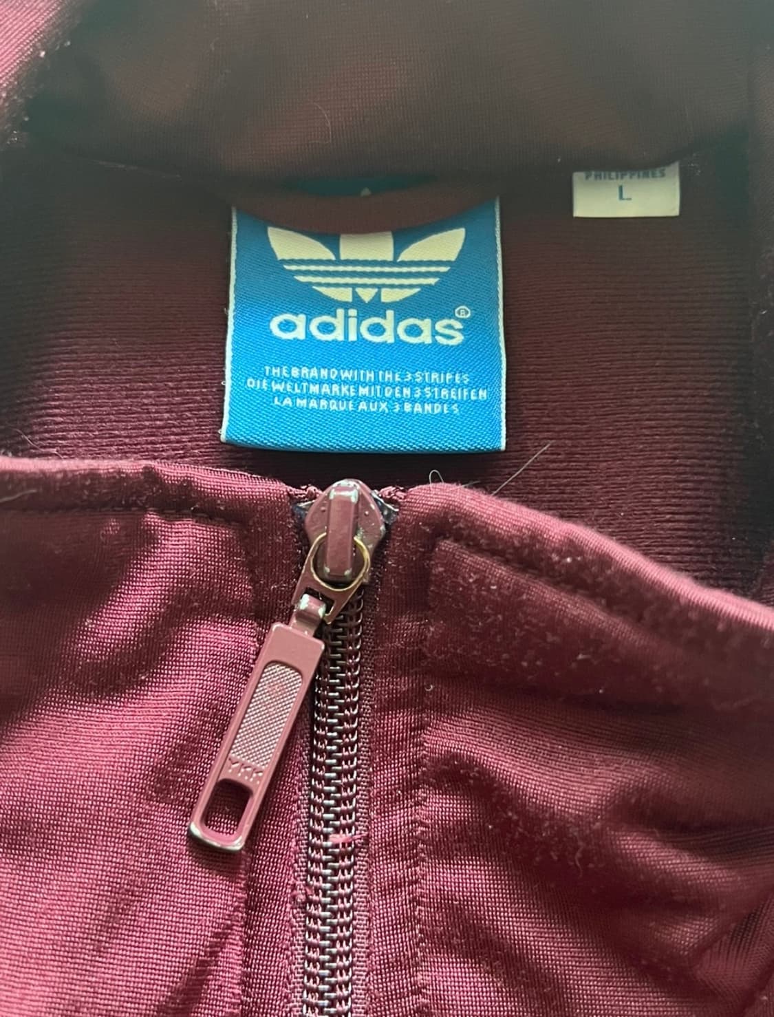 아디다스 삼선 트랙탑 버건디 L 상품이미지2