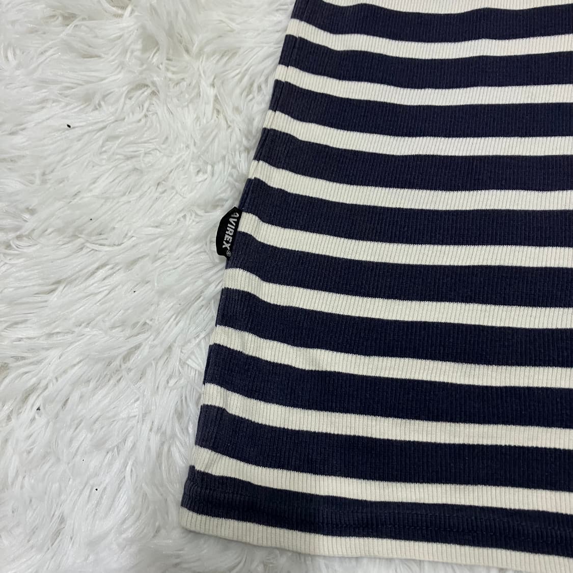 아비렉스 블루 스트라이프 반팔 989 y2k 스트릿 갸루 펑키 일 상품이미지7