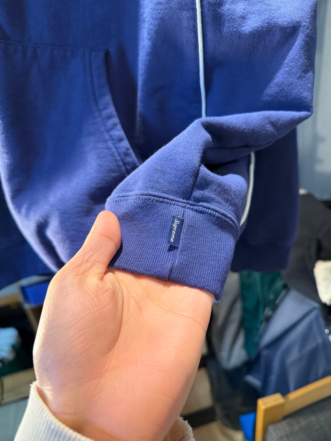 슈프림 [민트급,정품] 박시 파이핑 후드티 (시세 45만)  상품이미지7