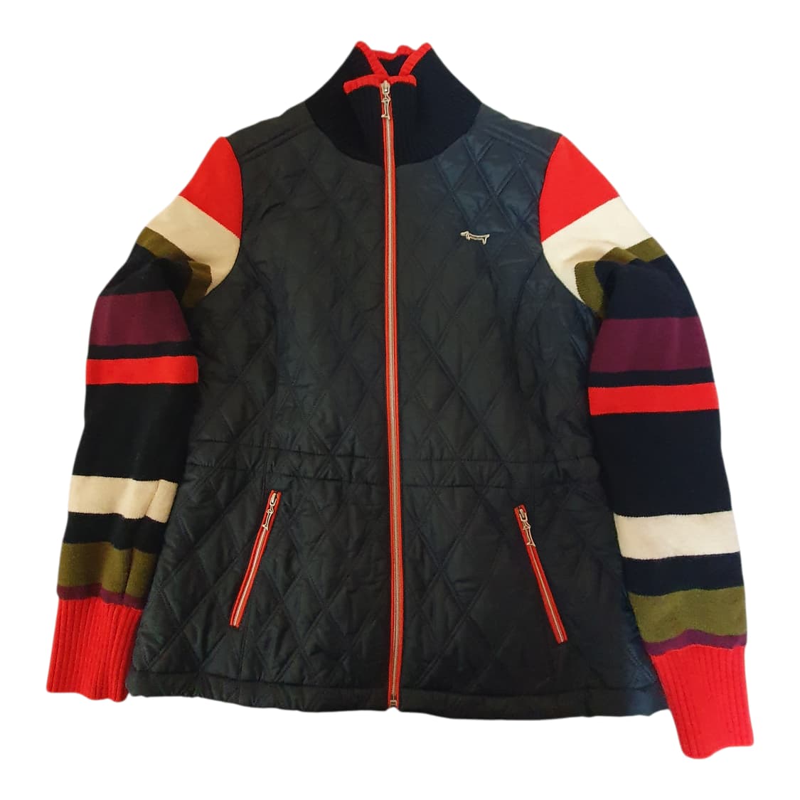 루이까스텔 여성 골프 배색 퀼팅 자켓 95 상품이미지1