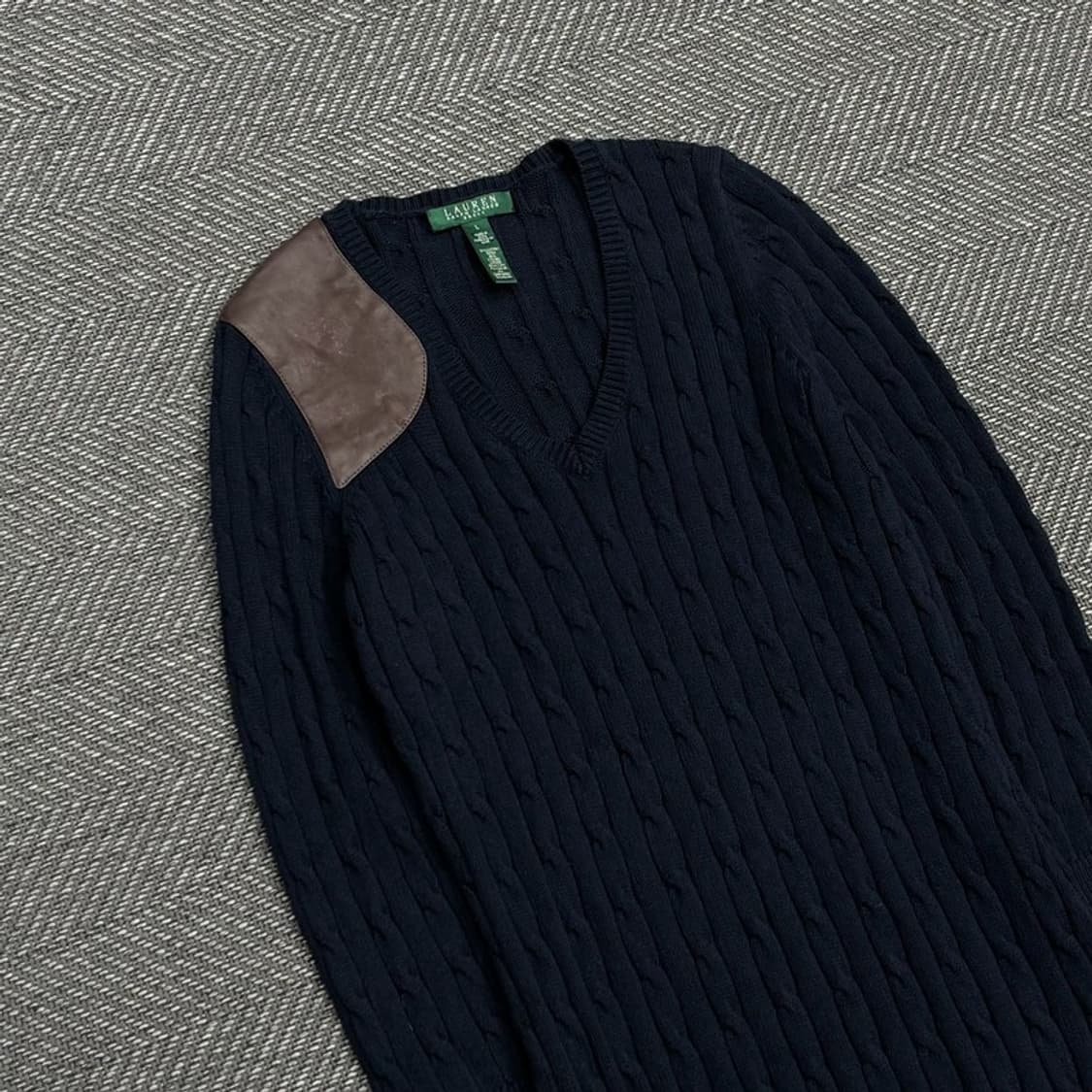 폴로 랄프로렌 레더패치 니트 원피스 V0538 상품이미지3