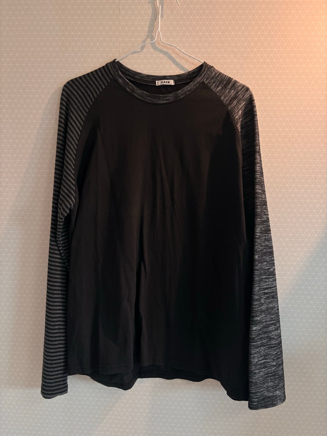 언밸런스 래글런 긴팔 티셔츠 상품이미지1