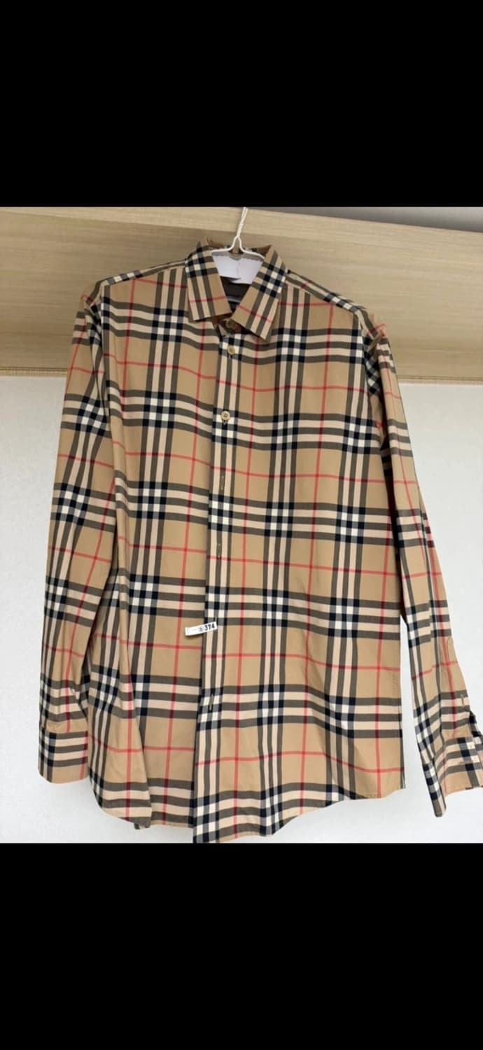 [정품] 버버리 체크 코튼 포플린 셔츠 아카이브 베이지 남방 상품이미지3