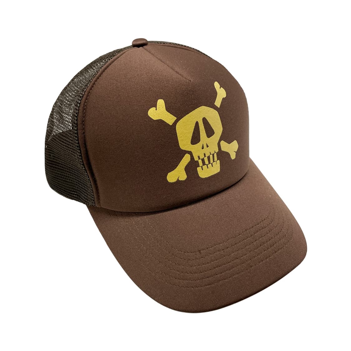 스투시 스컬 로고 메쉬캡 브라운/골드 상품이미지1