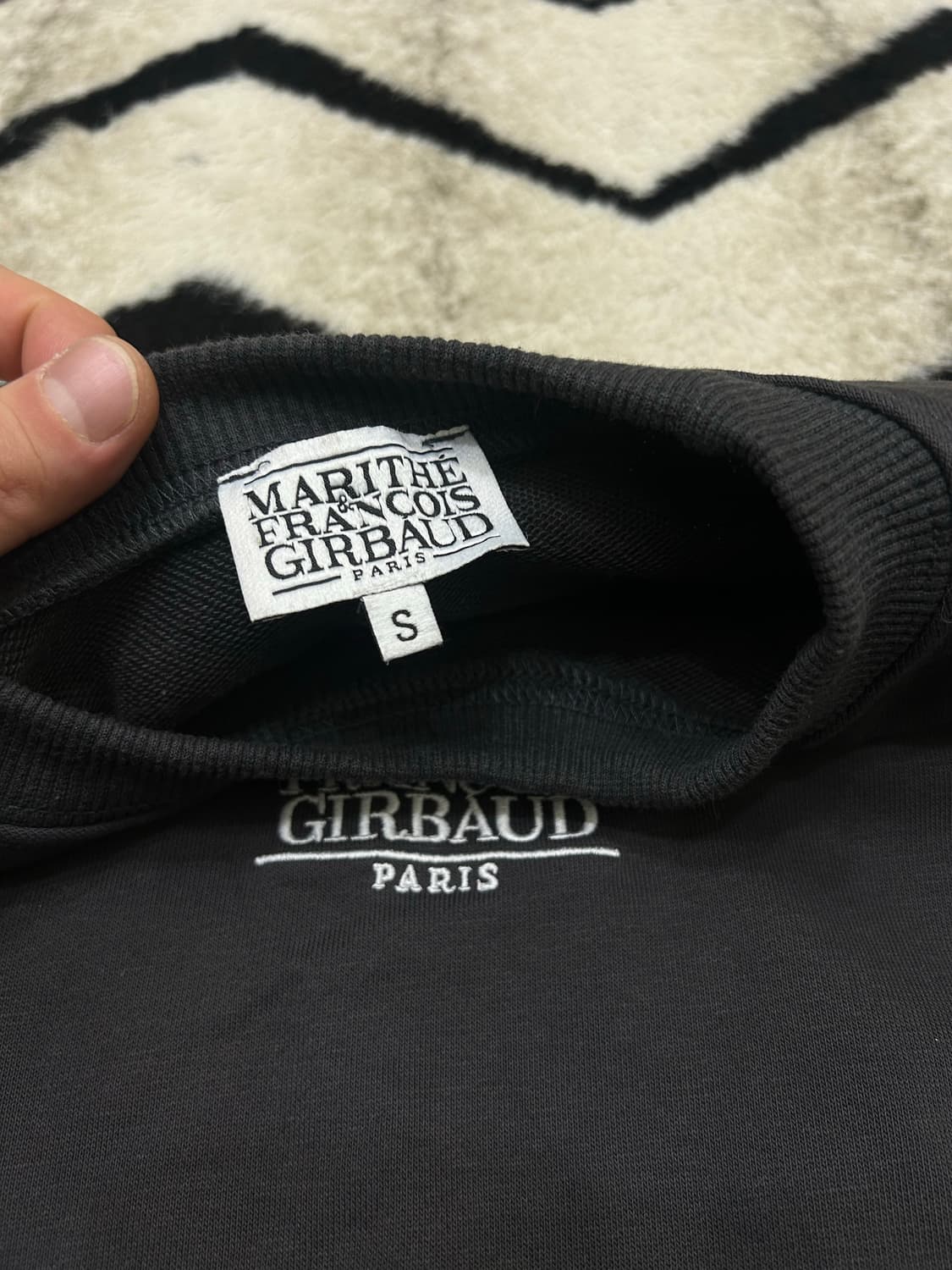 [S]마리떼프랑소와저버 로고 크롭 맨투맨/차콜 상품이미지5