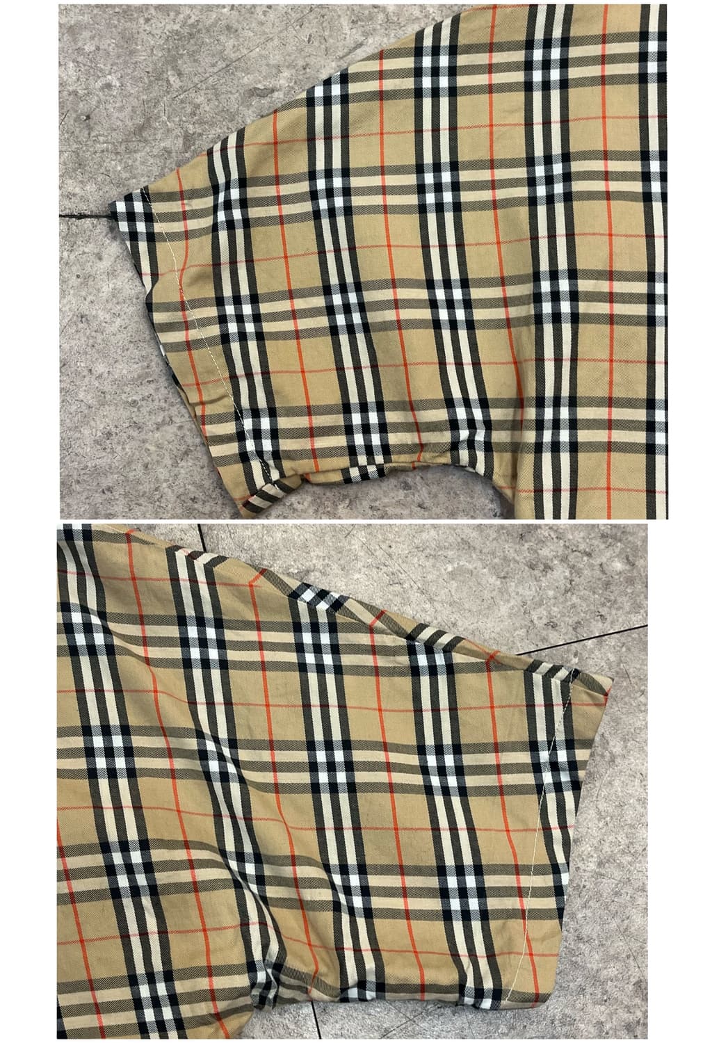 버버리 포켓 체크 반팔 셔츠 S #csz3237 상품이미지9
