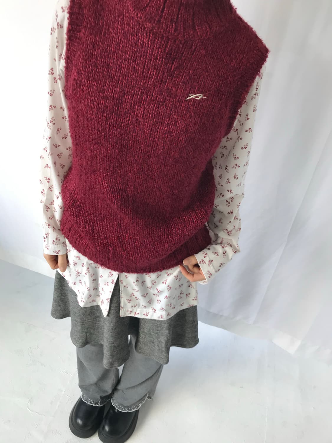 레드 니트 베스트 상품이미지4