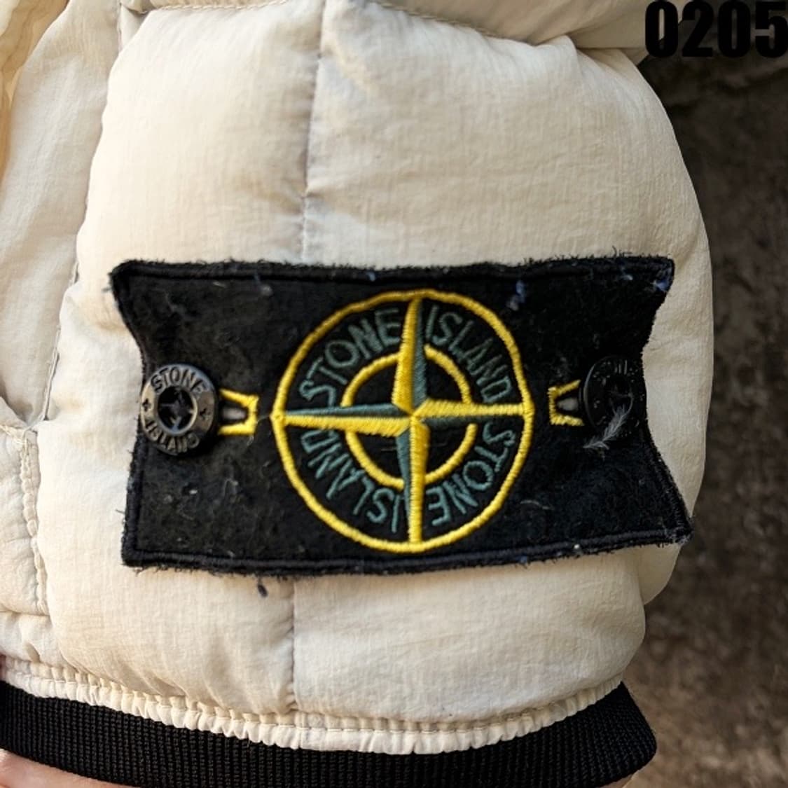 스톤아일랜드 후드 패딩 베스트 XL 하단 와펜 0205 상품이미지2