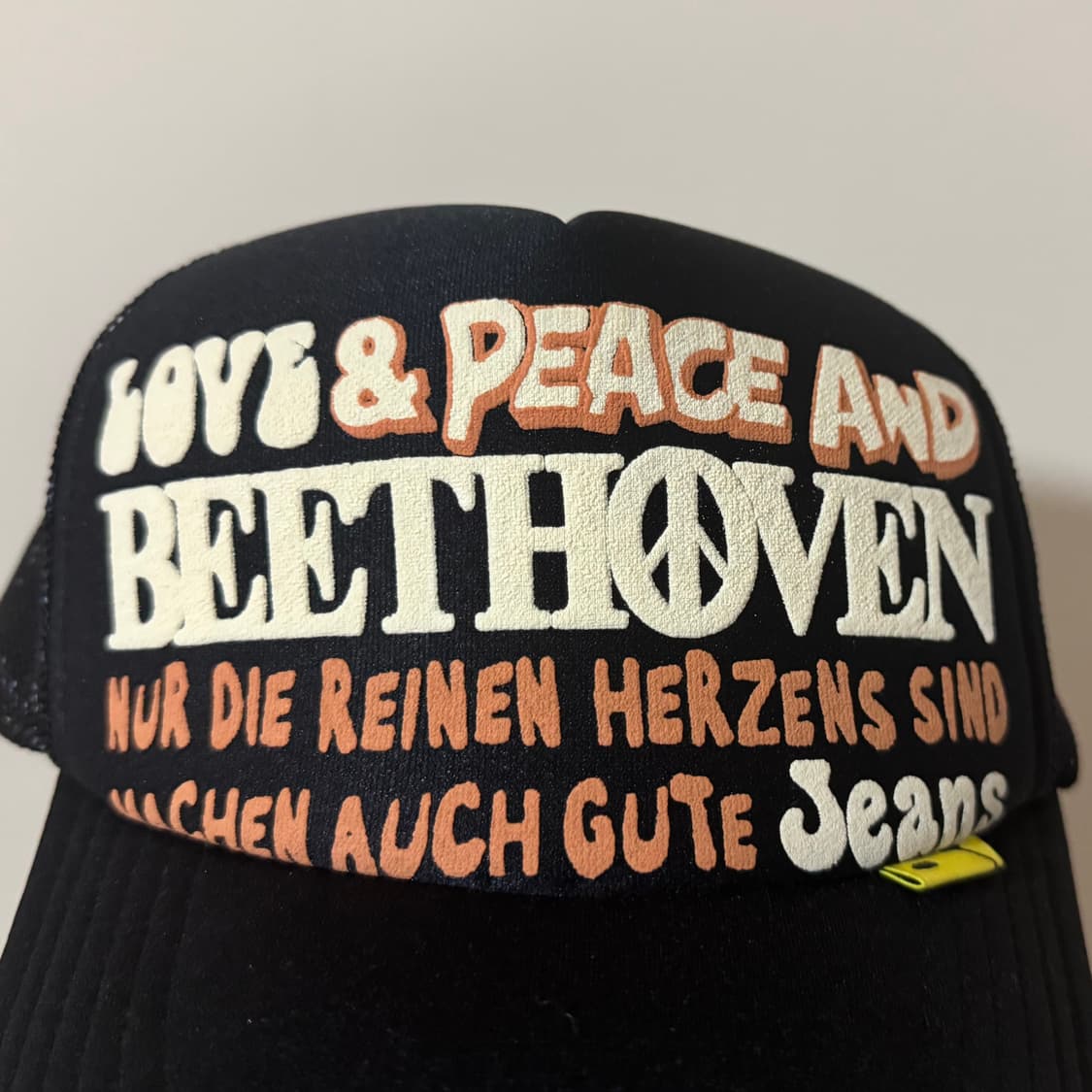 캐피탈 love & peace 베토벤 트러커 캡 블랙 상품이미지4