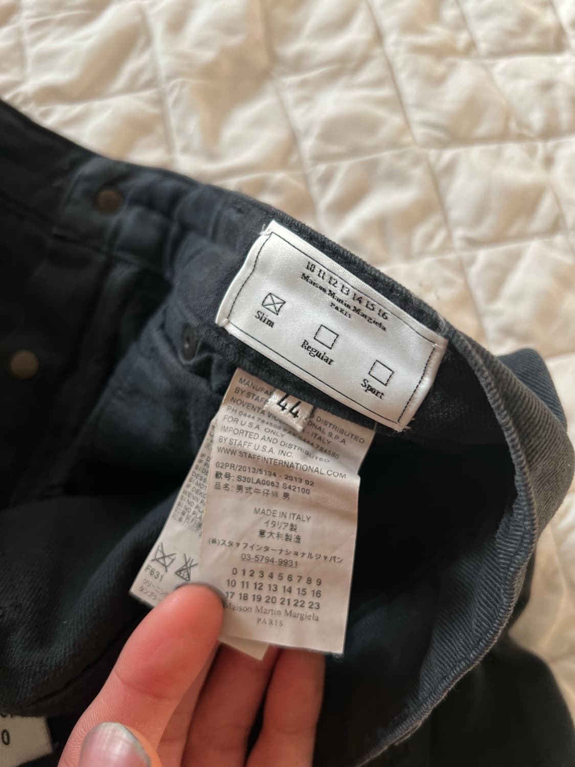 Maison Margiela 백 스티치 슬림핏 데님 상품이미지7