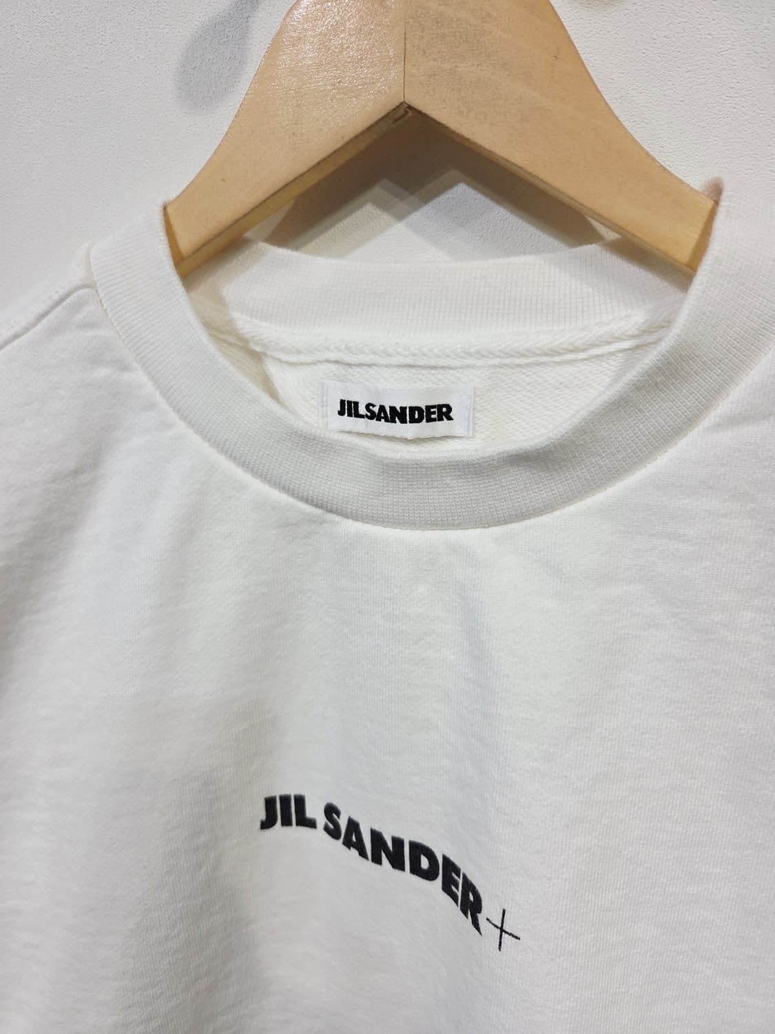 질샌더 화이트 로고 프린트 오버핏 맨투맨_XL 상품이미지5