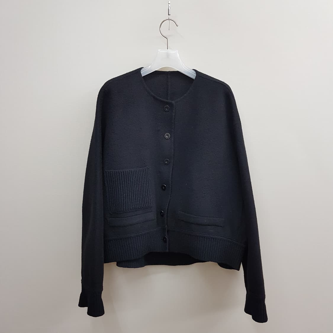 한섬 시스템 2023 캐시미어 리브 블록 자켓 82-94-160사이즈 상품이미지3