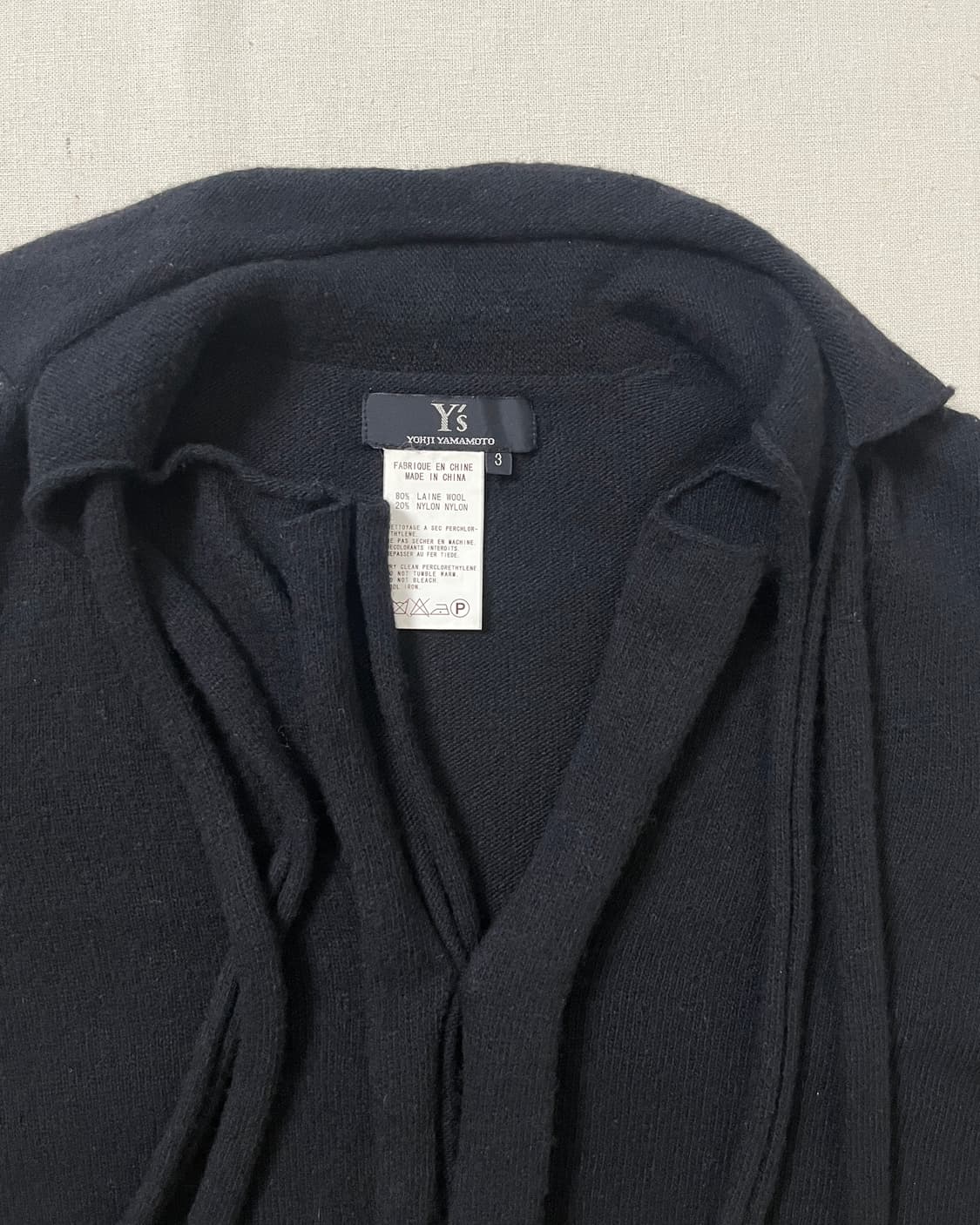 요지야마모토 카라 스트랩 가디건 yohji yamamoto Y’s  상품이미지6