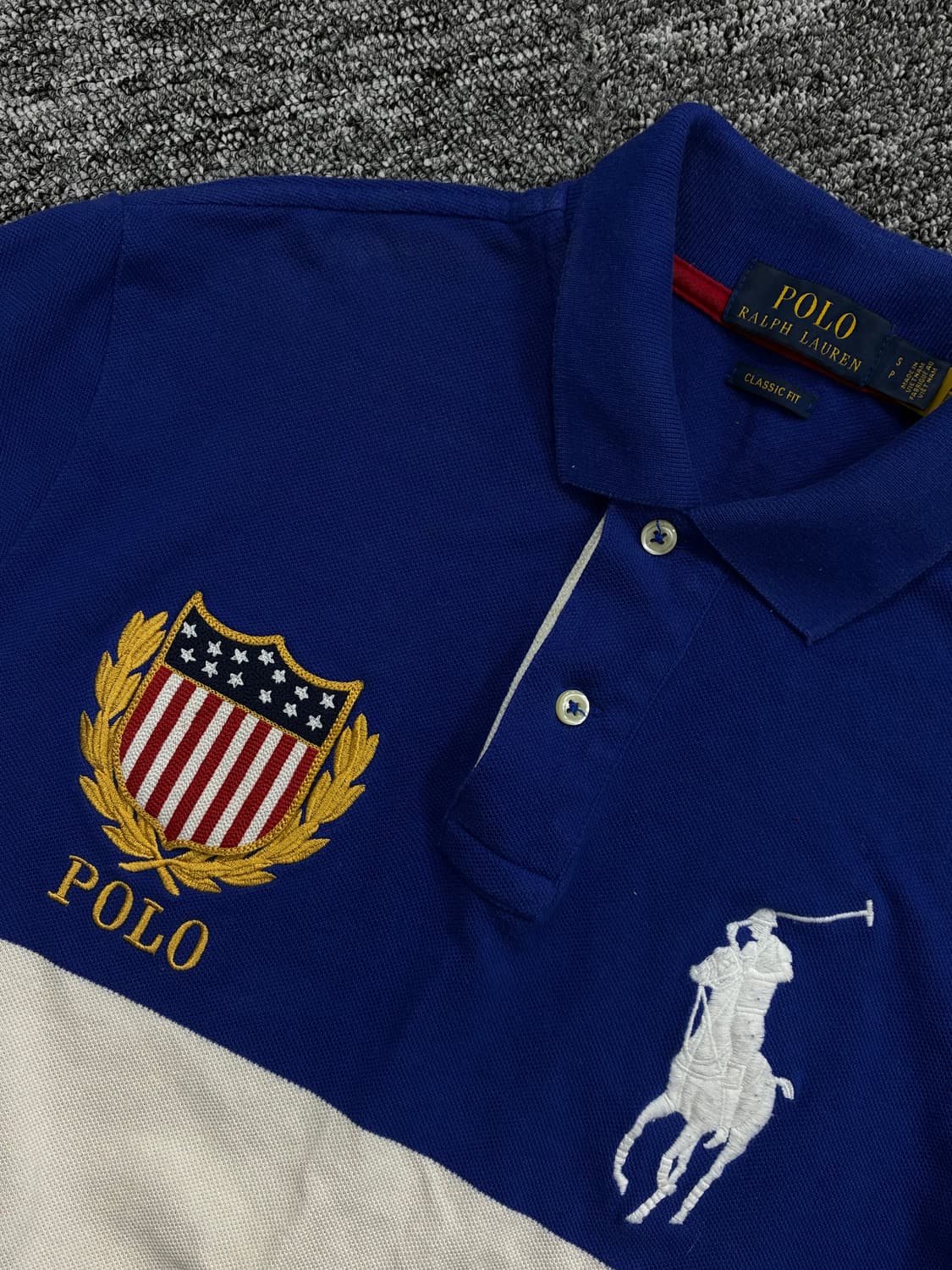 폴로 랄프로렌 신형 배색 빅포니 성조기 pk S 상품이미지6