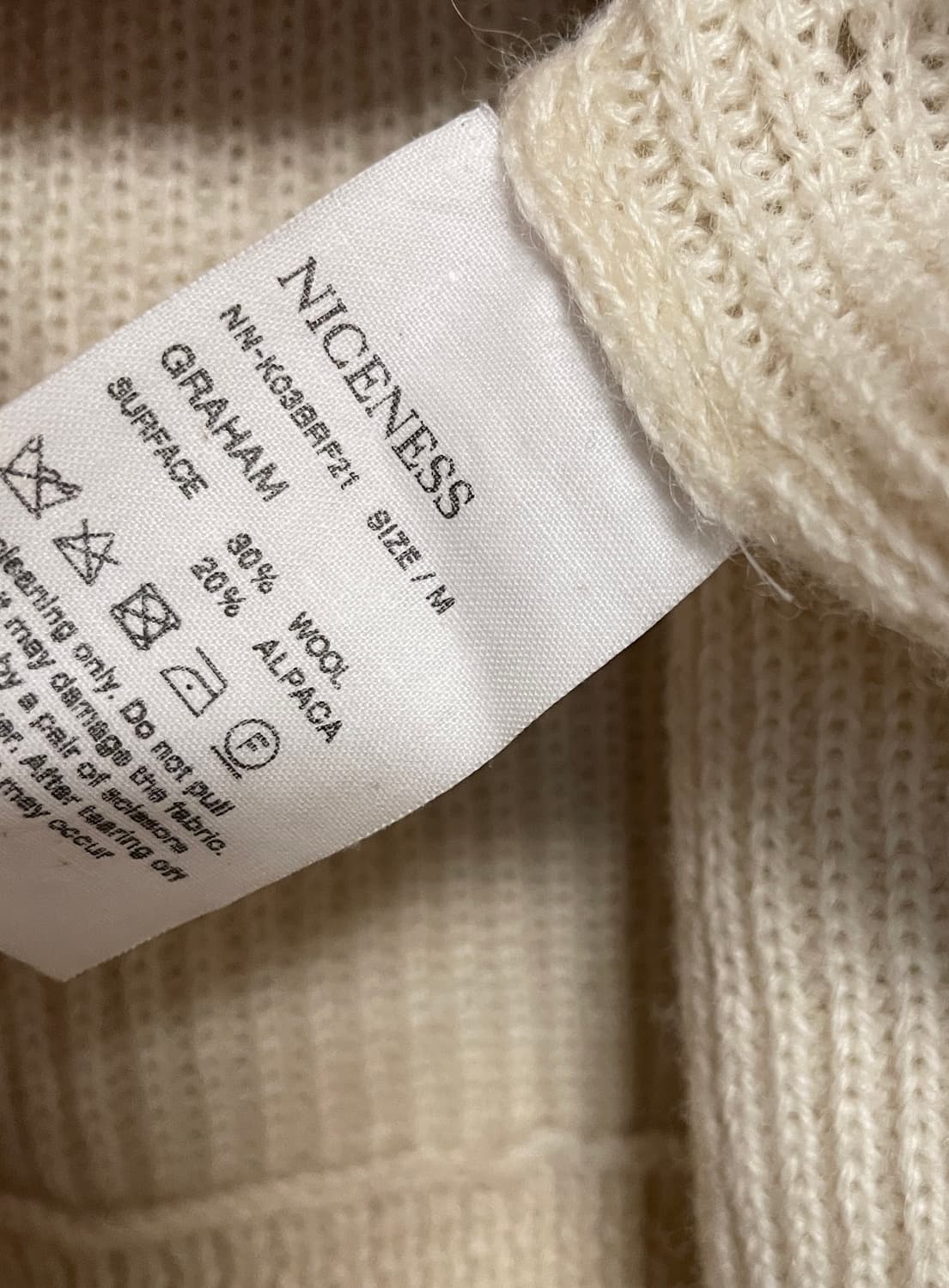 [M] 나이스네스 graham 울 알파카 니트  상품이미지3