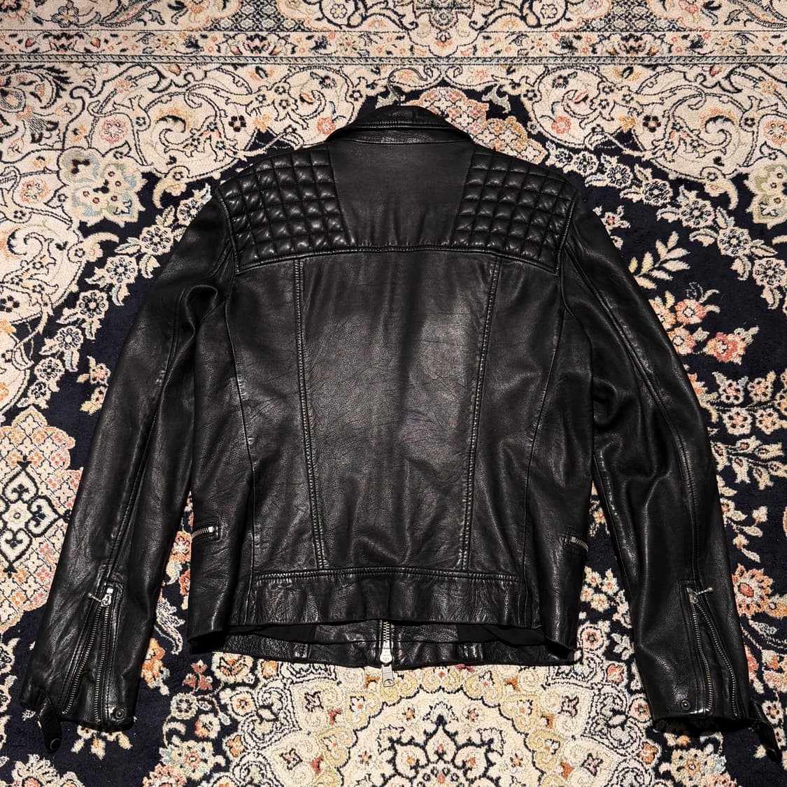 올세인츠 쉽스킨 라이더 자켓 s 95~100 양가죽 상품이미지6
