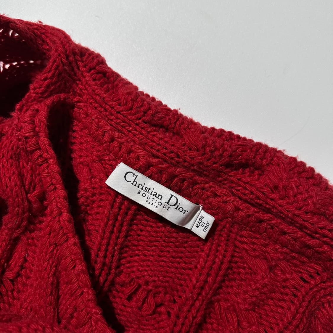 (매장판) 크리스챤 디올 부띠끄 울 캐시미어 케이블 니트 자켓 가디건 상품이미지5