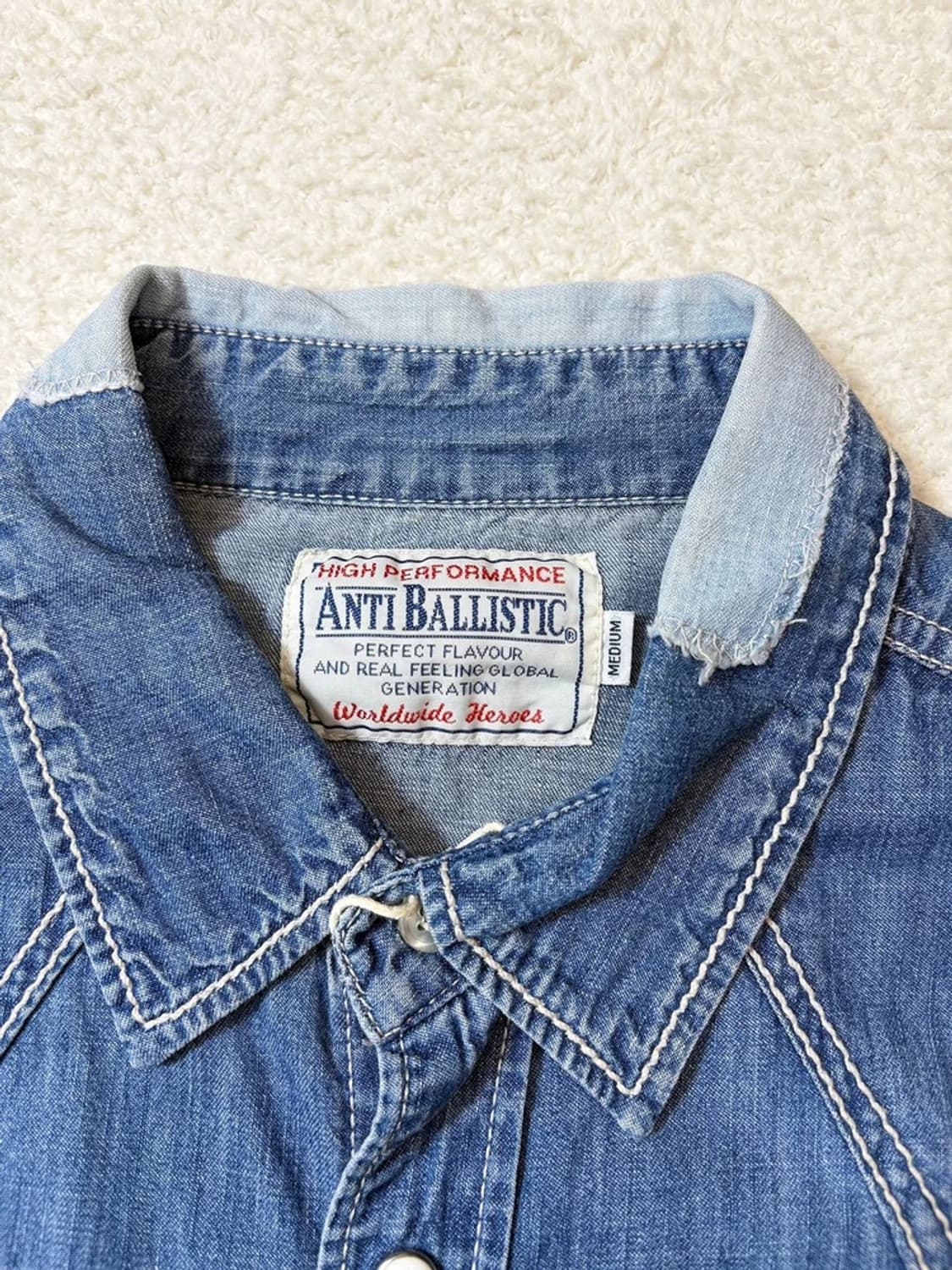 안티볼리스틱 00's 재팬 패치드 웨스턴 데님 셔츠 pn6167    상품이미지4