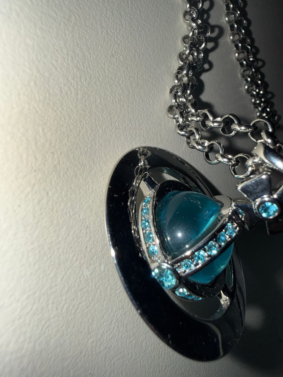 비비안웨스트우드 스카이 블루 오브 orb 펜던트 정품 목걸이 풀박스 상품이미지3