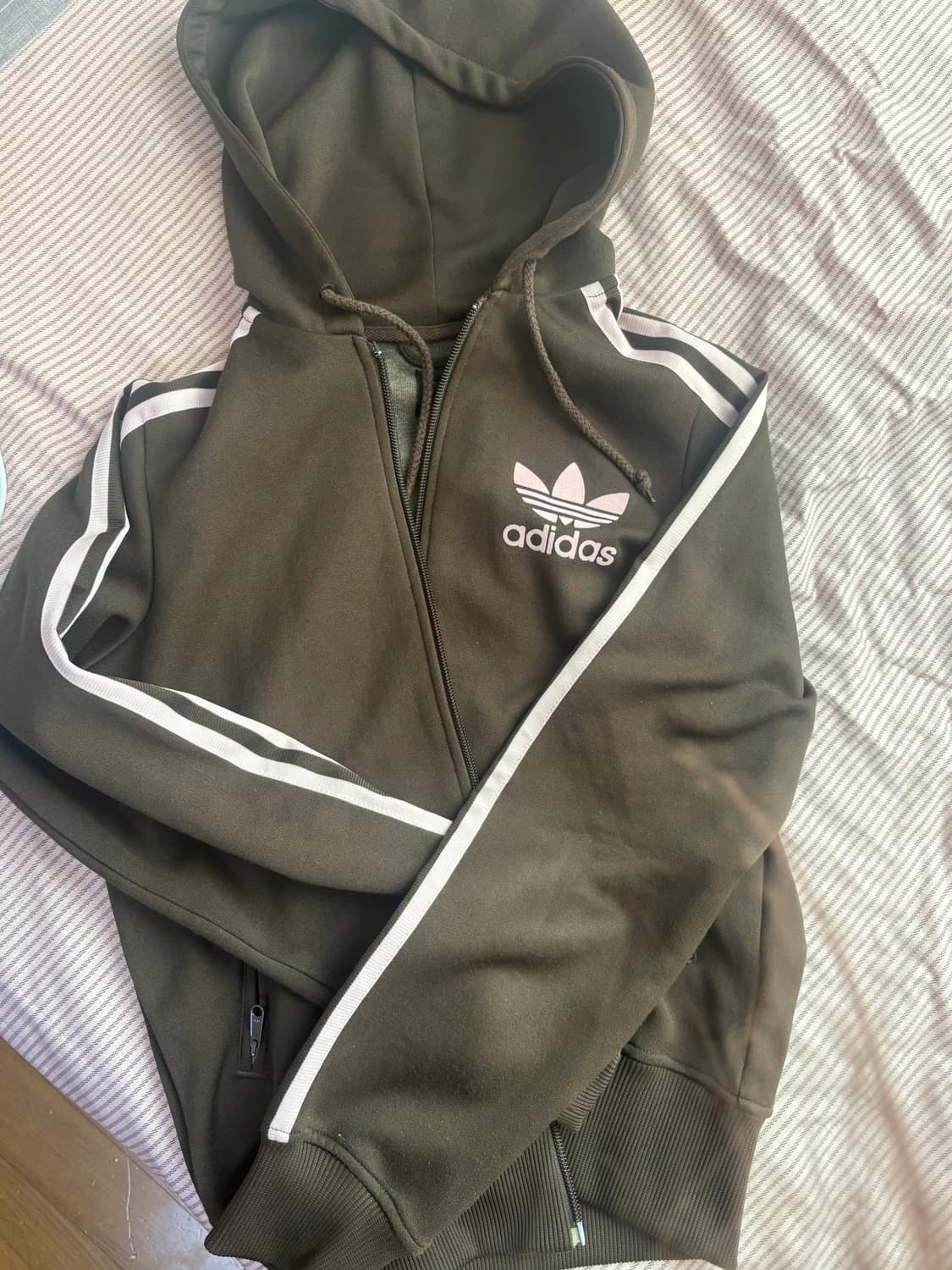 아디다스 파이어버드 유로파 브라운핑크 후드집업 상품이미지1