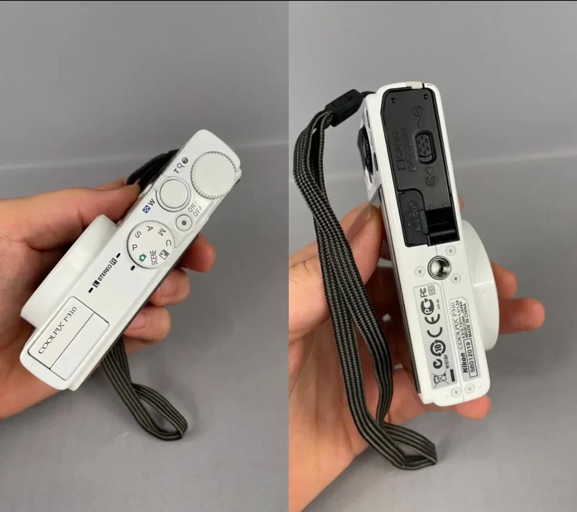 작례O 니콘 쿨픽스 p310 화이트 빈티지 디지털 카메라 풀구성 상품이미지3